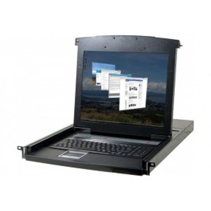 Console LCD 17" KVM 4 ports VGA/USB-PS2 + cables