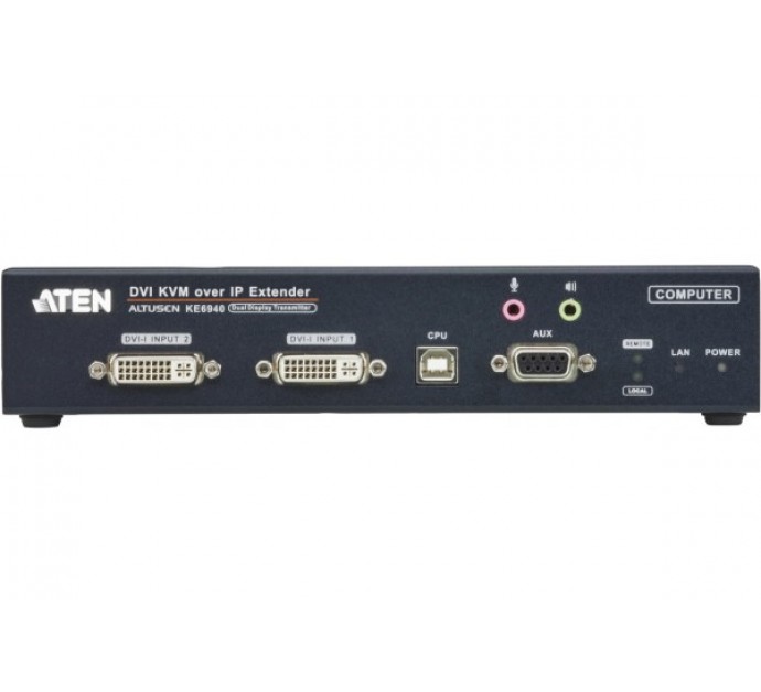 Aten KE6940T Prolongateur KVM Double DVI/USB IP - Emetteur