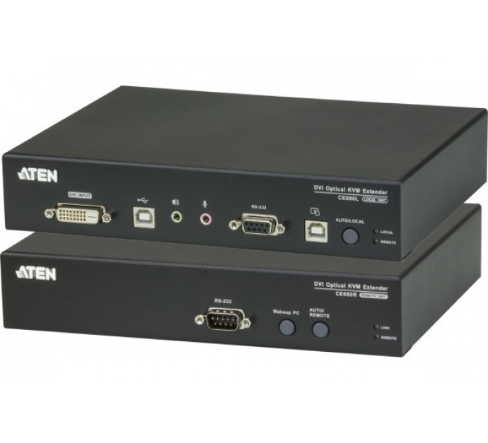 Aten CE680 extendeur DVI-D/USB sur 1 fibre monomode LC 600m