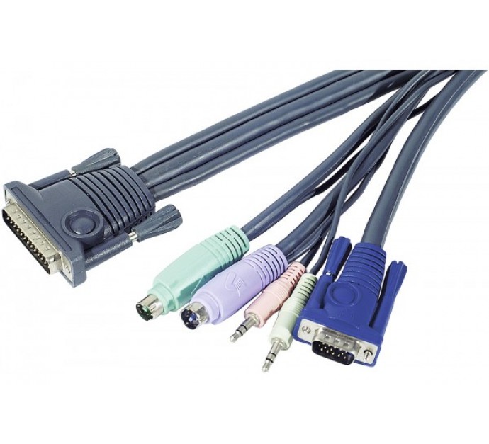 Aten 2L-170xP Cordon KVM VGA/PS2 + audio - 1.80m