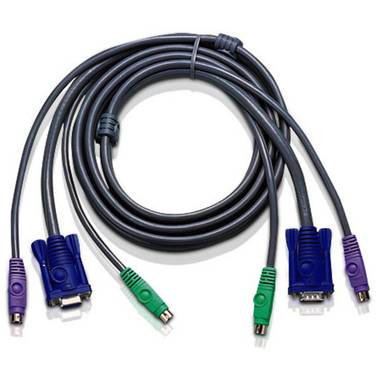 Aten 2L-5002P/C cordon kvm VGA/PS2 - 1,80m