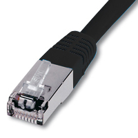 Cordon blindé RJ45 CAT.5e FTP 15,00m Noir