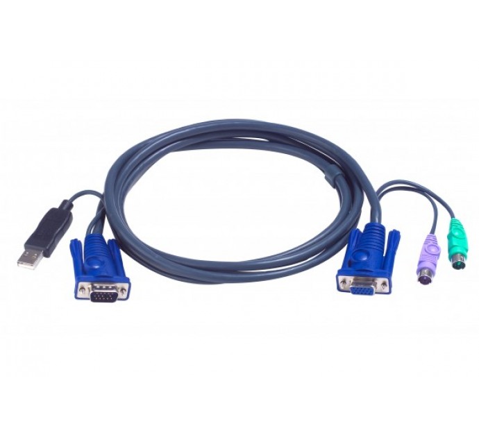 [1109136] Cable kvm ATEN 2L-5502UP VGA-USB-PS2 - 1,80M