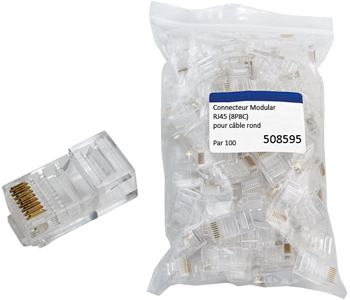 Connecteur à sertir RJ45 (8x8) par 100