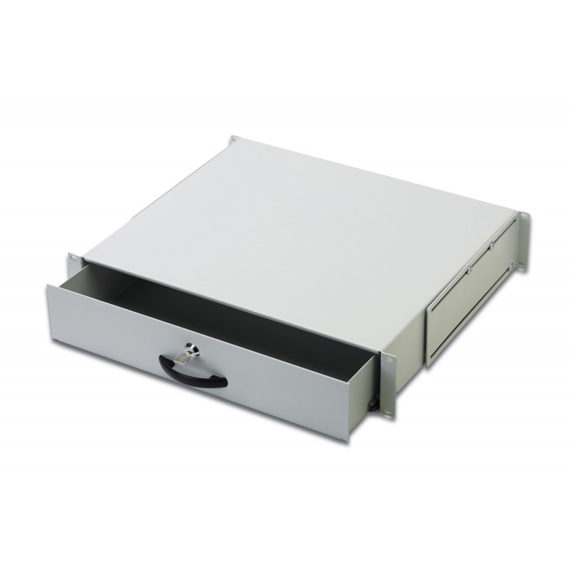 Tiroir de rangement 19" 2U gris