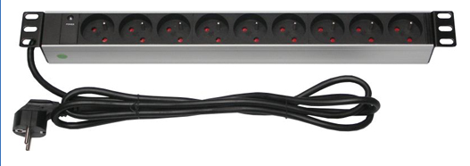 Bandeau d'alimentation 19" 9 prises 2P+T