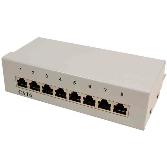Boîtier métal 8 ports Blindé Cat6