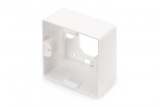 DIGITUS Professional Cadre de montage en saillie pour boîtiers vides Keystone de 80 x 80 mm, de type français