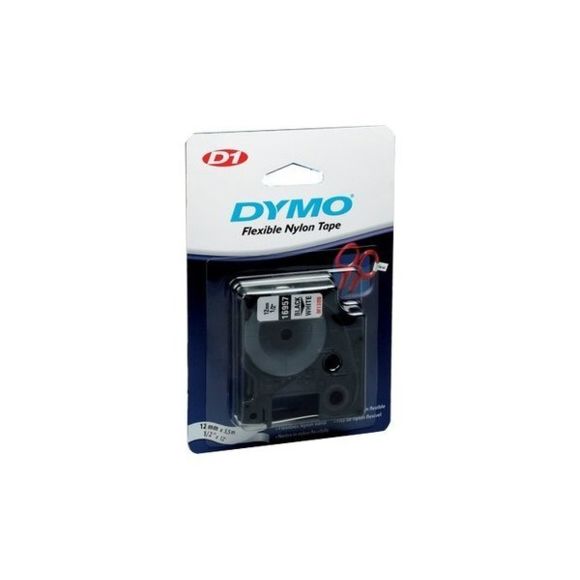 Ruban dymo D1 haute performance 12mm noir sur blanc