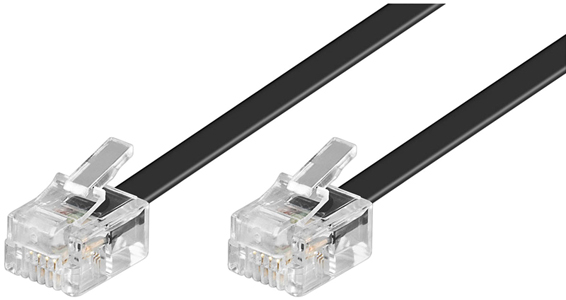 Cordon noir RJ11/RJ11 1,50m