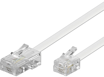 [1601516] Cordon ivoire RJ45/RJ11 10,00m