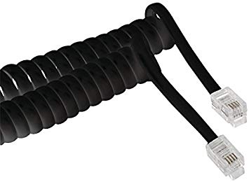 Cordon Combiné spiralé 2,00 m Noir