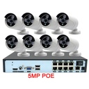 CAMERA POE 8CH 5 MEGAPIXELS NVR SYSTEME DE SECURITE A DOMICILE