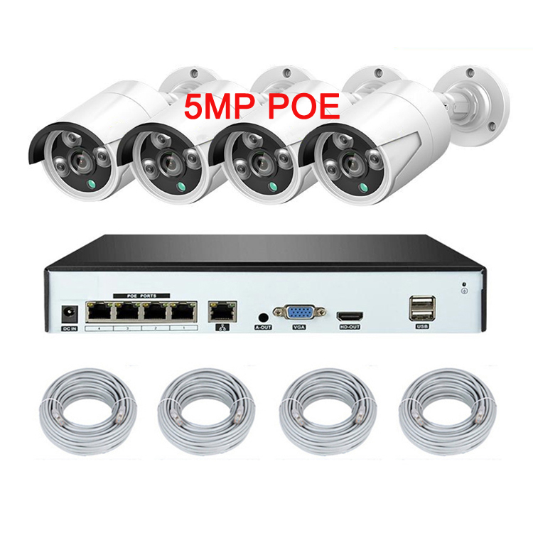 CAMERA  4CH 5MP 3MP CAMERA IP DE SURVEILLANCE VIDEO DE HAUTE QUALITE POE NVR KITS 