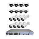 CAMERA  16 CANAUX IP POE 8 BALLES + 8  A DOME VIDEO NVR
