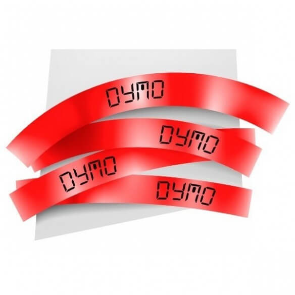 [1407549] Ruban 19MM noir sur rouge pour labelmanager 350/450/300/400