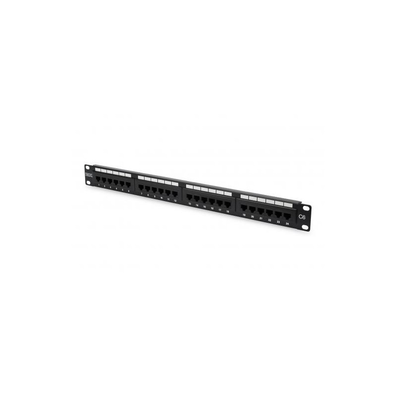 [1406035] CAT 6 DIGITUS, panneau de brassage de classe E, non blindé, 24 ports