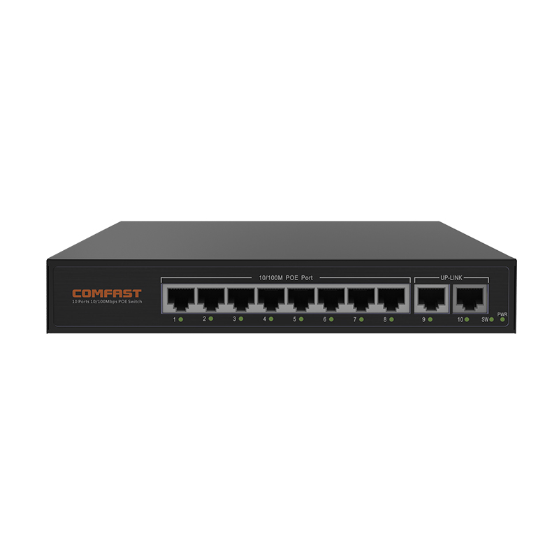 Comfast – commutateur Ethernet POE CF-SF181P, 8 + 2 ports, alimentation électrique intelligente, 120W, haute puissance, 2G