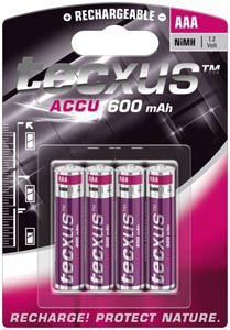 Accus AAA /LR03 /Ni-mh 600mAh - Pack de 4