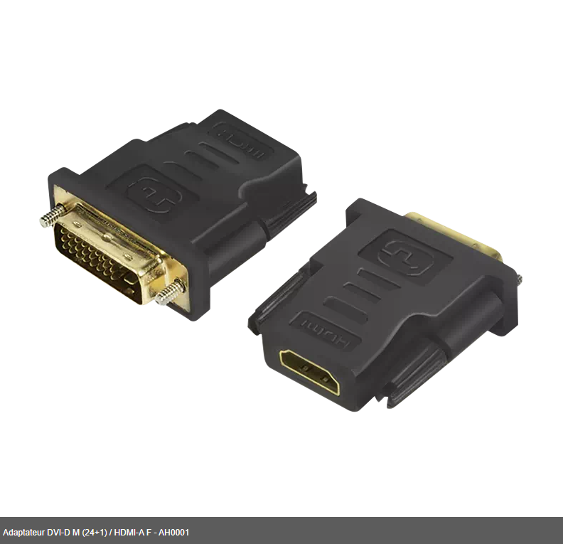 Adaptateur DVI-D M (24+1) / HDMI-A F - AH0001
