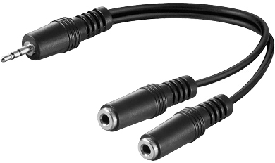 Adaptateur Jack 3,5 M vers 2 Jack 3,5 F stéréo