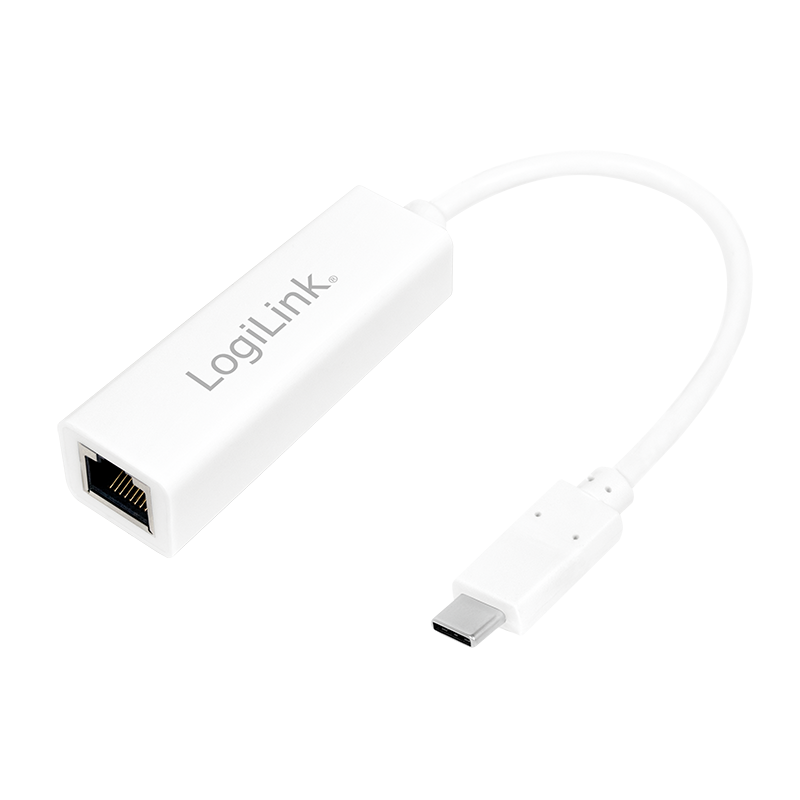 Convertisseur USB-C 3.2 à RJ45 Gigabit 10/100/1000 Blanc - UA0238