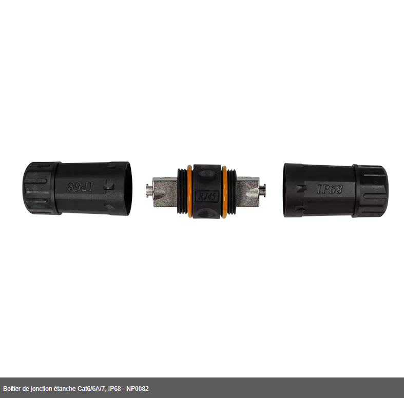 Boitier de jonction étanche Cat6/6A/7, IP68 - NP0082