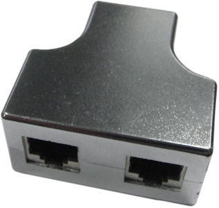 Adaptateur en T FFF RJ45 Blindé CAT5e câblage droit