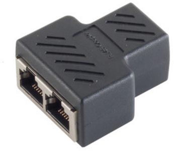Adaptateur en T FFF RJ45 Blindé Cat6A câblage droit