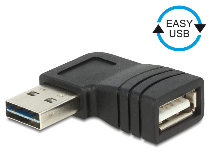 Adaptateur USB A vers A M/F coudé gauche/droit - 65522