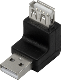 Adaptateur USB2.0 A vers A M/F coudé 270° - AU0027
