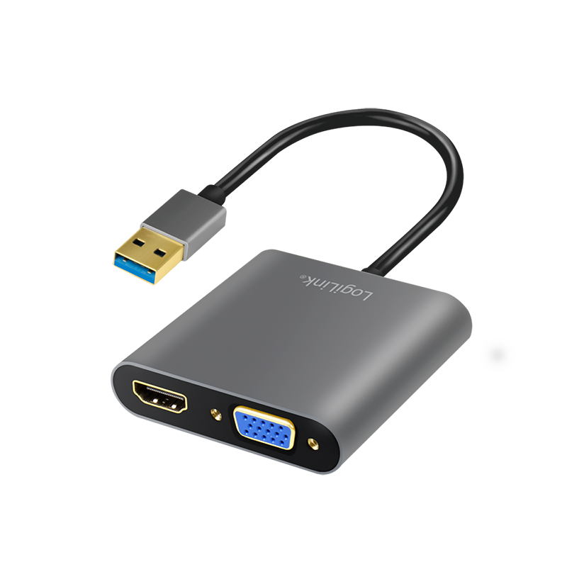[1101942] Convertisseur USB3.0 à VGA + HDMI - UA0234