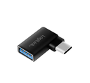 Adaptateur USB3.2 Type-C M coudé vers USB3.0 Type A F monobloc - AU0055