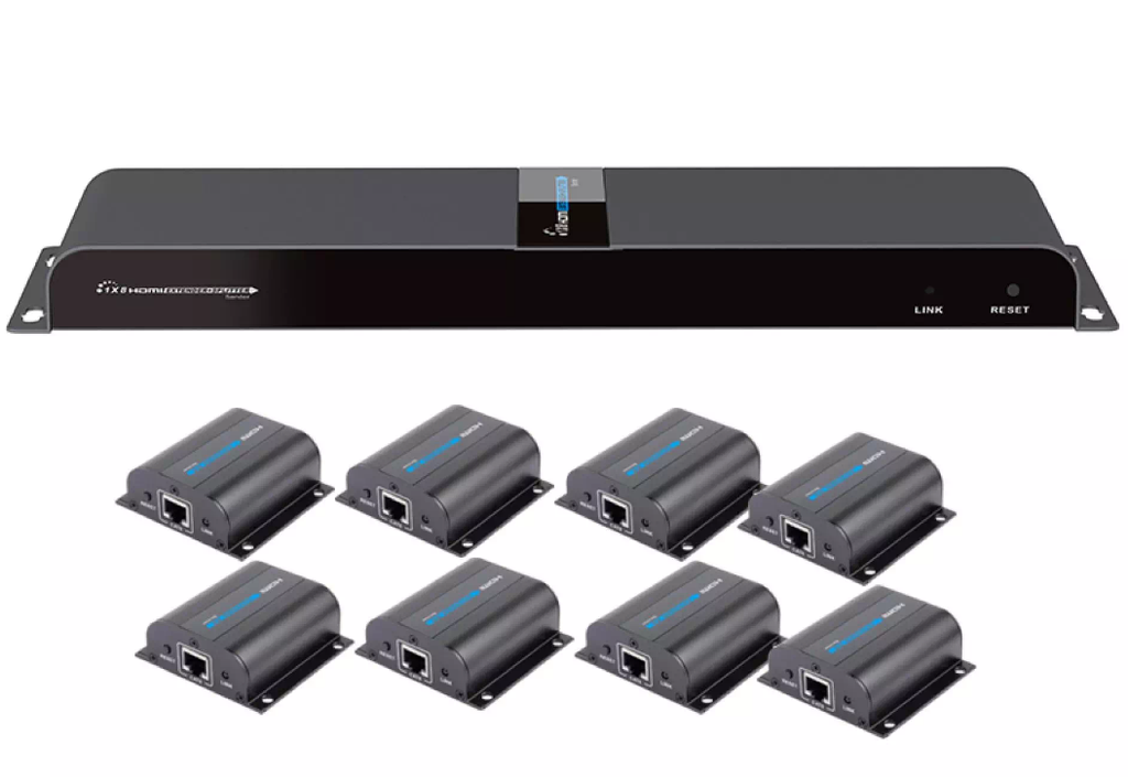 Splitter/Extendeur 8 ports HDMI sur RJ45