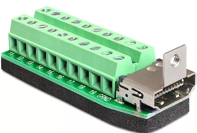 Connecteur Industriel sur Bornier HDMI femelle