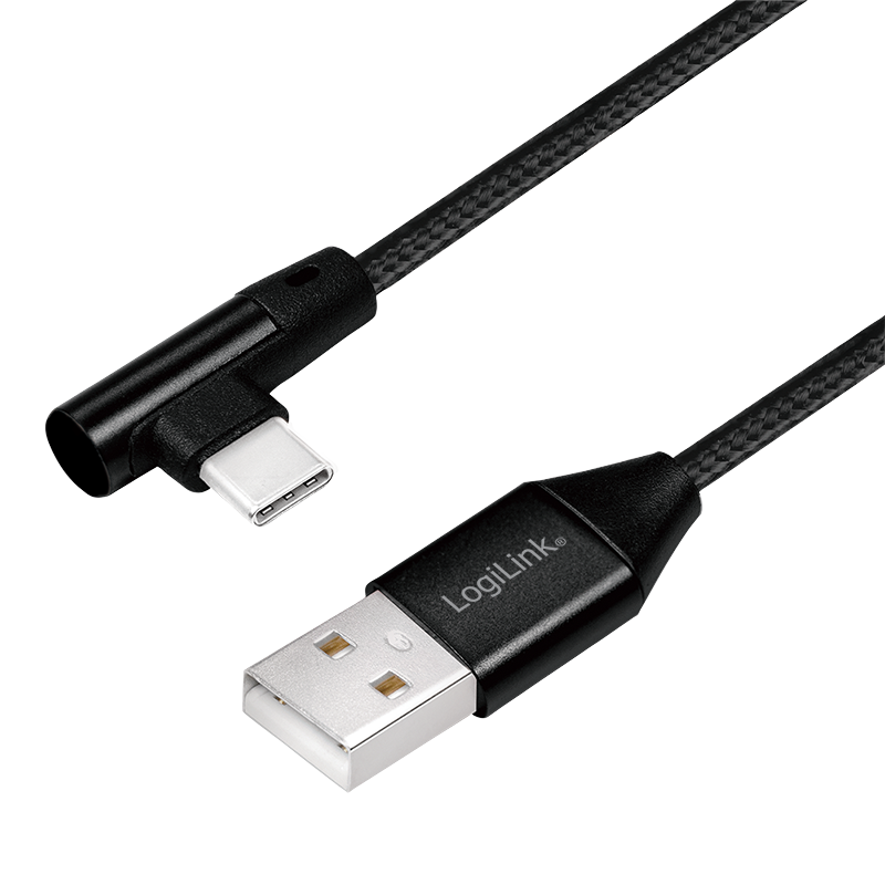 [1206602] Cordon USB2.0 A vers USB-C 1,00m, coudé - CU0138