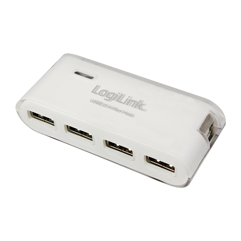[1207306] Hub USB2.0 4 ports blanc + alimentation - UA0086