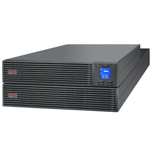 Onduleur APC Easy UPS On-Line, 6 kVA/6 kW, montage en rack 4U, 230 V, prise 3 fils (1P+N+E) câblée, emplacement pour carte intelligente, écran LCD, sans kit de rail