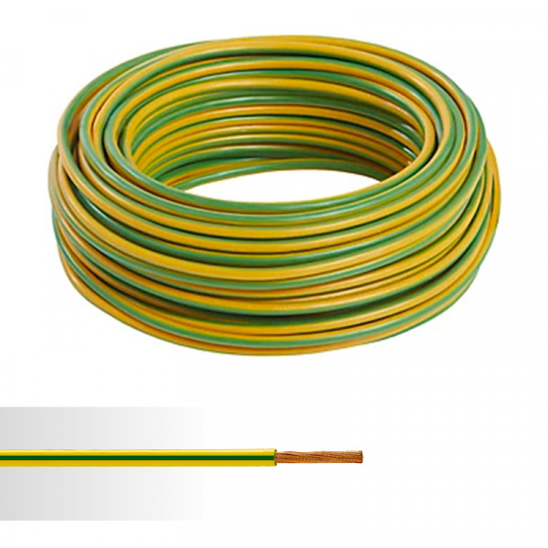 Fil TH 6mm2-Vert_Jaune-Plasticable TH-Rouleau