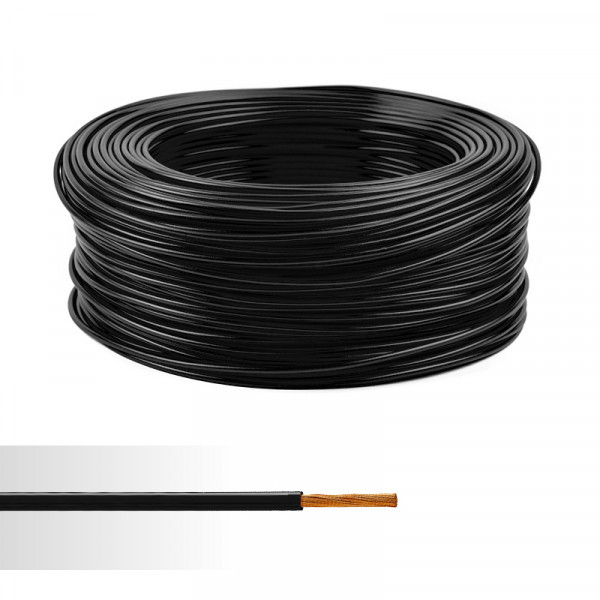 [1880015] Fil TH 6mm2-Noir-Plasticable TH-Rouleau