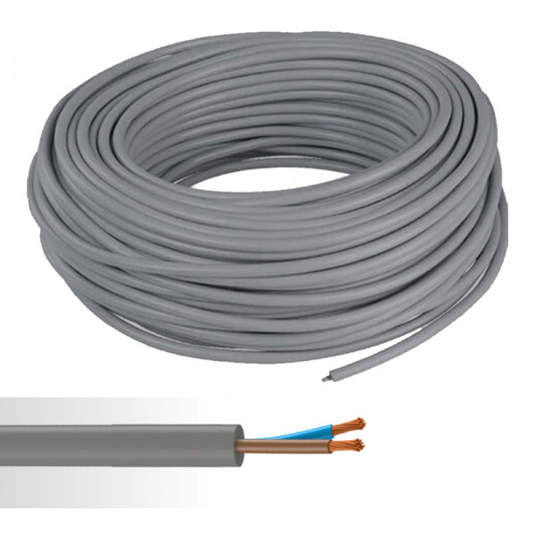 Câble VGV  2×1.5mm2 Rouleaux (100) Gris