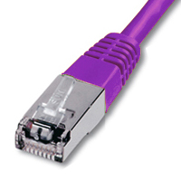 Cordon blindé RJ45 CAT.6 S-STP 10,00m Violet