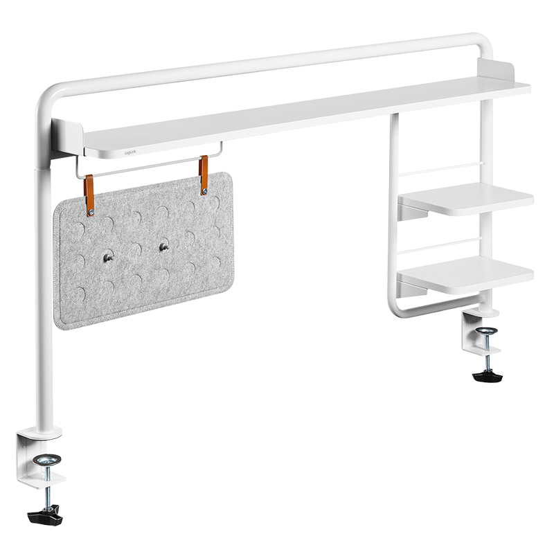 Support pour bureau à pince, 1295x218x757mm, blanc 