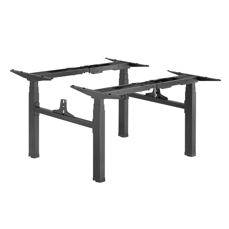 [1851006] Structure de table double poste de travail réglable électriquement, 4 moteurs, noir 