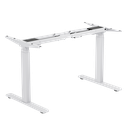 Pied de bureau réglable électriquement, pieds télescopiques triples, 2 moteurs, blanc 