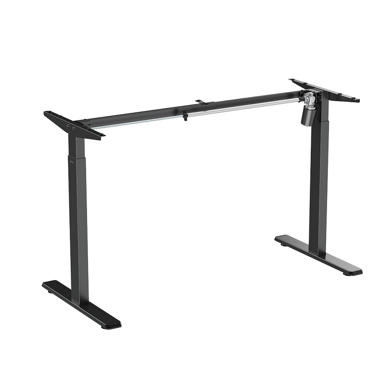 Pied de bureau assis-debout à réglage électrique, 1 moteur, 710–1 190 mm, noir 