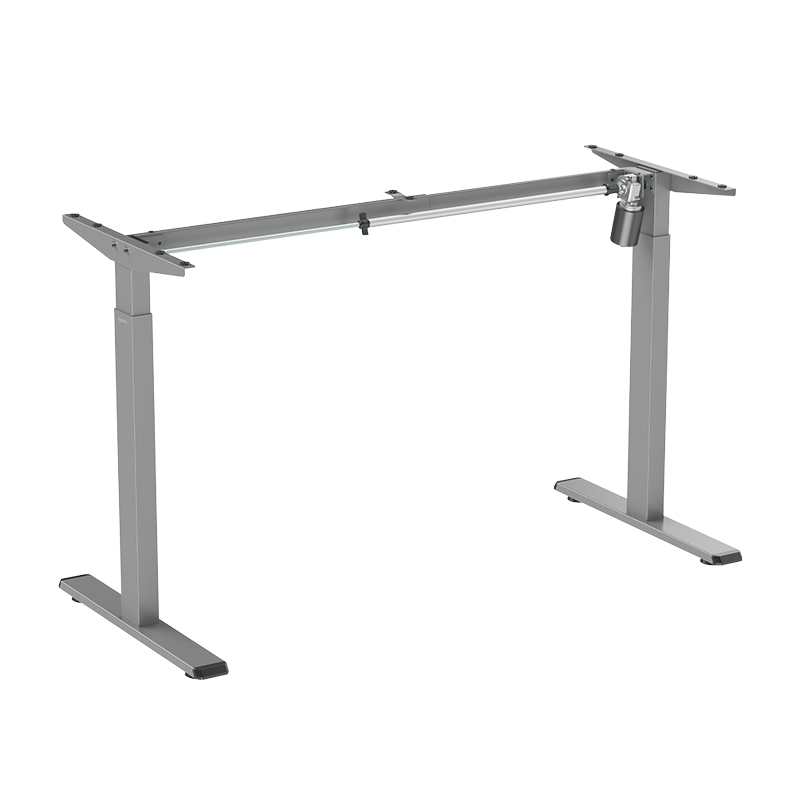 Pied de bureau assis-debout à réglage électrique, 1 moteur, 710–1 190 mm, gris 