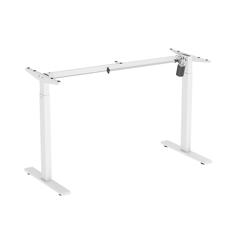 Pied de bureau assis-debout à réglage électrique, 1 moteur, 710–1 190 mm, blanc 
