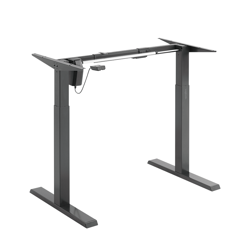 [1851013] Structure de bureau assis-debout à réglage électrique, 1 moteur, noir 