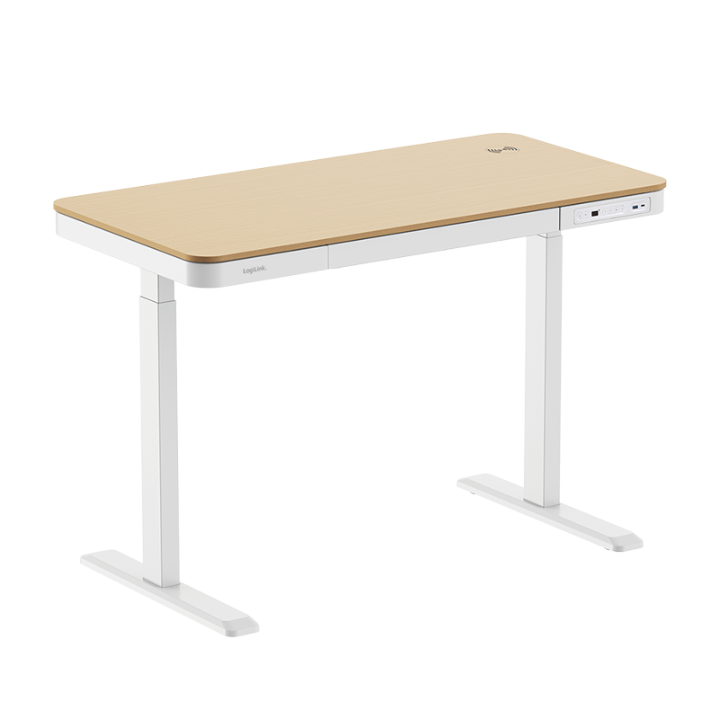 Bureau réglable en hauteur électriquement, chargement sans fil, 2 ports USB 